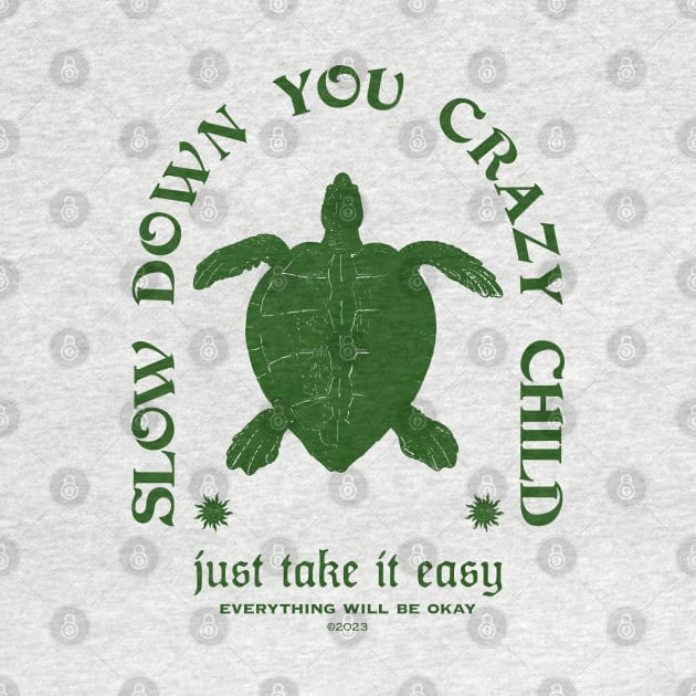 slow down retro print back by Genetics art